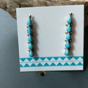 Turquoise and Silver Earrings